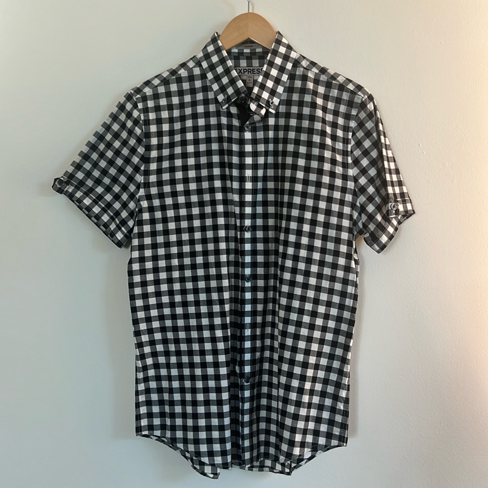 Express Plaid Button Up